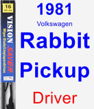 Driver Wiper Blade for 1981 Volkswagen Rabbit Pickup - Vision Saver