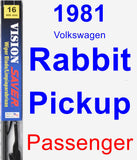 Passenger Wiper Blade for 1981 Volkswagen Rabbit Pickup - Vision Saver