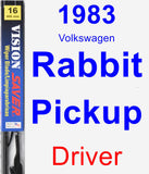 Driver Wiper Blade for 1983 Volkswagen Rabbit Pickup - Vision Saver