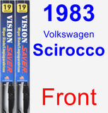 Front Wiper Blade Pack for 1983 Volkswagen Scirocco - Vision Saver