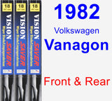 Front & Rear Wiper Blade Pack for 1982 Volkswagen Vanagon - Vision Saver