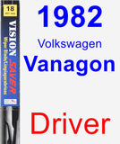 Driver Wiper Blade for 1982 Volkswagen Vanagon - Vision Saver