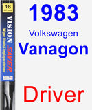 Driver Wiper Blade for 1983 Volkswagen Vanagon - Vision Saver