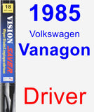 Driver Wiper Blade for 1985 Volkswagen Vanagon - Vision Saver