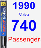 Passenger Wiper Blade for 1990 Volvo 740 - Vision Saver