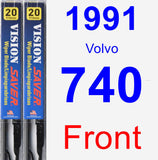 Front Wiper Blade Pack for 1991 Volvo 740 - Vision Saver