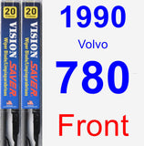 Front Wiper Blade Pack for 1990 Volvo 780 - Vision Saver