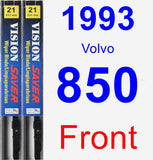 Front Wiper Blade Pack for 1993 Volvo 850 - Vision Saver