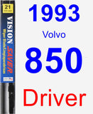 Driver Wiper Blade for 1993 Volvo 850 - Vision Saver