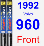 Front Wiper Blade Pack for 1992 Volvo 960 - Vision Saver