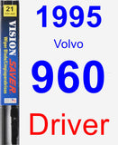 Driver Wiper Blade for 1995 Volvo 960 - Vision Saver