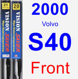 Front Wiper Blade Pack for 2000 Volvo S40 - Vision Saver