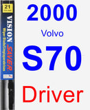 Driver Wiper Blade for 2000 Volvo S70 - Vision Saver