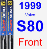 Front Wiper Blade Pack for 1999 Volvo S80 - Vision Saver