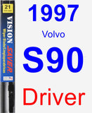 Driver Wiper Blade for 1997 Volvo S90 - Vision Saver