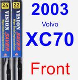 Front Wiper Blade Pack for 2003 Volvo XC70 - Vision Saver