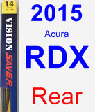 Rear Wiper Blade for 2015 Acura RDX - Rear