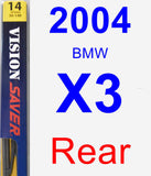 Rear Wiper Blade for 2004 BMW X3 - Rear