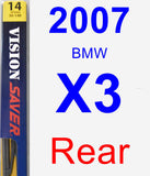 Rear Wiper Blade for 2007 BMW X3 - Rear