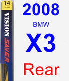 Rear Wiper Blade for 2008 BMW X3 - Rear