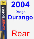 Rear Wiper Blade for 2004 Dodge Durango - Rear