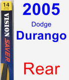 Rear Wiper Blade for 2005 Dodge Durango - Rear