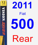 Rear Wiper Blade for 2011 Fiat 500 - Rear