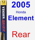 Rear Wiper Blade for 2005 Honda Element - Rear