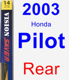 Rear Wiper Blade for 2003 Honda Pilot - Rear
