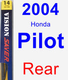Rear Wiper Blade for 2004 Honda Pilot - Rear