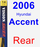 Rear Wiper Blade for 2006 Hyundai Accent - Rear