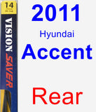 Rear Wiper Blade for 2011 Hyundai Accent - Rear