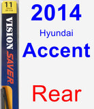 Rear Wiper Blade for 2014 Hyundai Accent - Rear