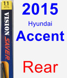 Rear Wiper Blade for 2015 Hyundai Accent - Rear