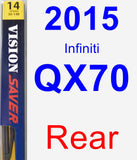 Rear Wiper Blade for 2015 Infiniti QX70 - Rear