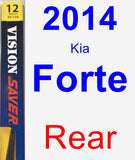 Rear Wiper Blade for 2014 Kia Forte - Rear