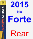Rear Wiper Blade for 2015 Kia Forte - Rear