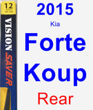 Rear Wiper Blade for 2015 Kia Forte Koup - Rear