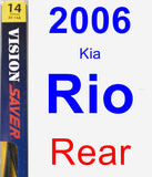 Rear Wiper Blade for 2006 Kia Rio - Rear