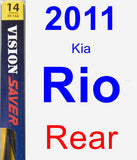 Rear Wiper Blade for 2011 Kia Rio - Rear