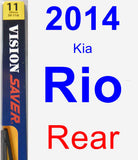 Rear Wiper Blade for 2014 Kia Rio - Rear