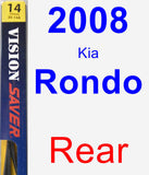 Rear Wiper Blade for 2008 Kia Rondo - Rear