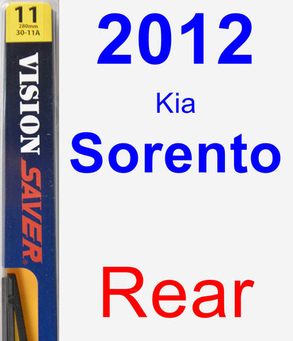 Rear Wiper Blade for 2012 Kia Sorento - Rear