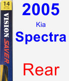 Rear Wiper Blade for 2005 Kia Spectra - Rear