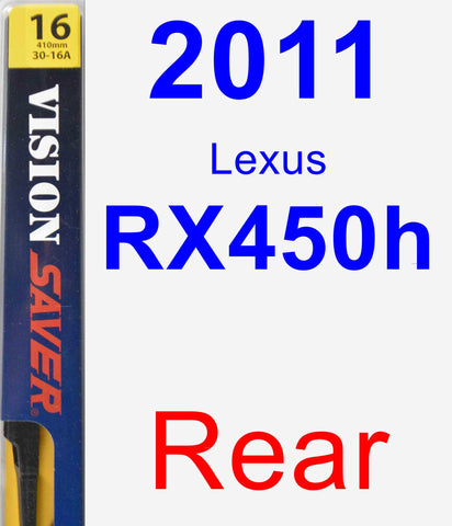 Rear Wiper Blade for 2011 Lexus RX450h - Rear