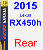Rear Wiper Blade for 2015 Lexus RX450h - Rear
