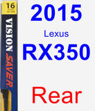 Rear Wiper Blade for 2015 Lexus RX350 - Rear