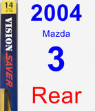 Rear Wiper Blade for 2004 Mazda 3 - Rear