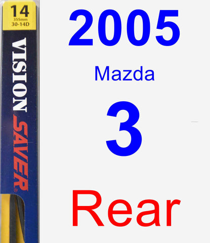 Rear Wiper Blade for 2005 Mazda 3 - Rear