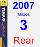 Rear Wiper Blade for 2007 Mazda 3 - Rear